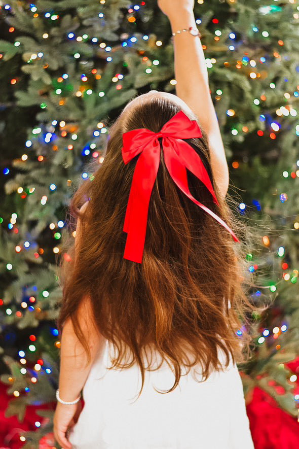 Red large ribbon bow