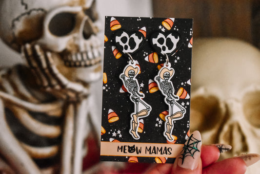 Boo-haw orange Acrylic earrings