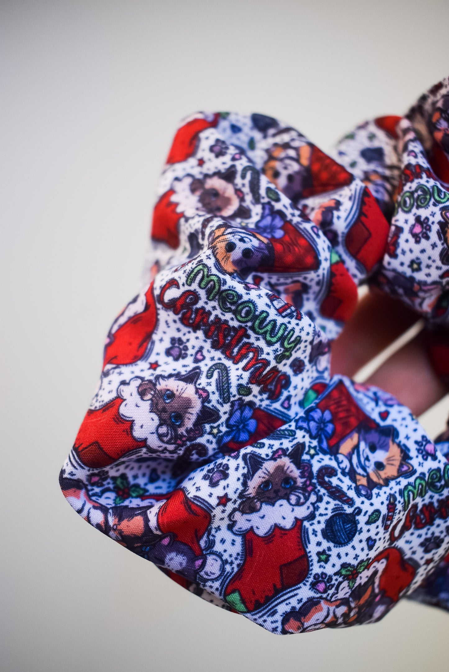 Meowy christmas scrunchie
