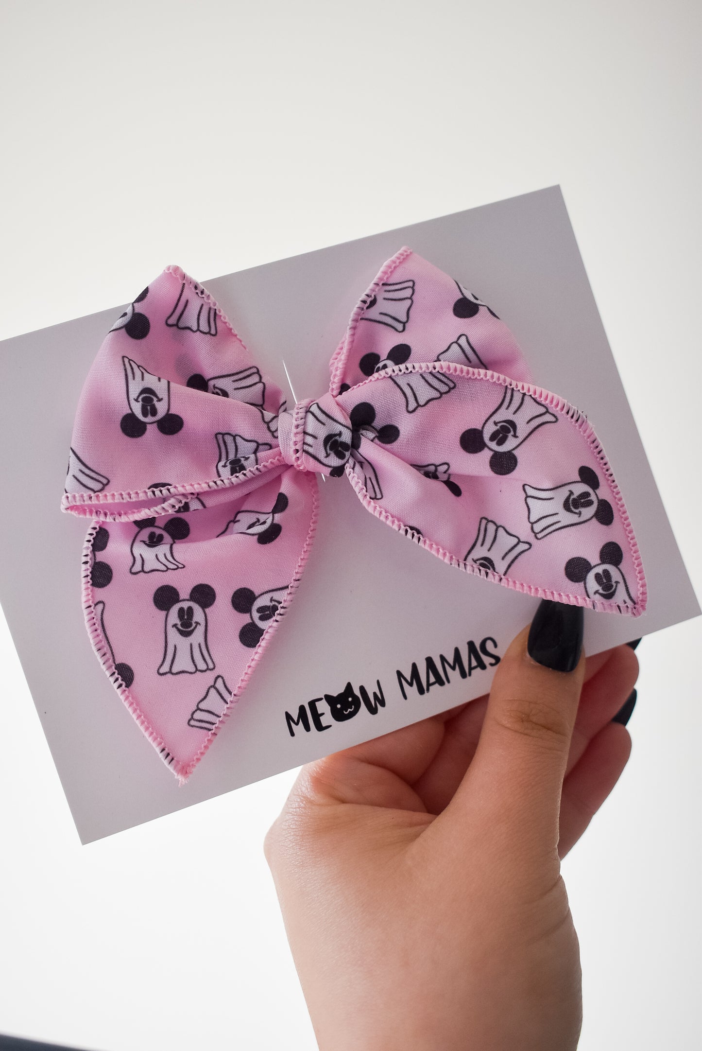 Mouse ghost pink mini whimsical sailor bow