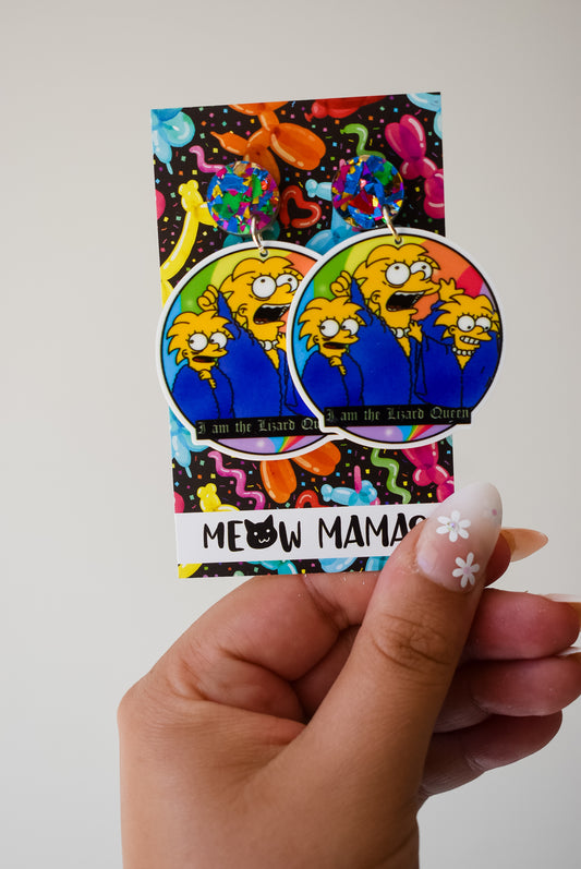 Lizard Queen S2 dangle earrings