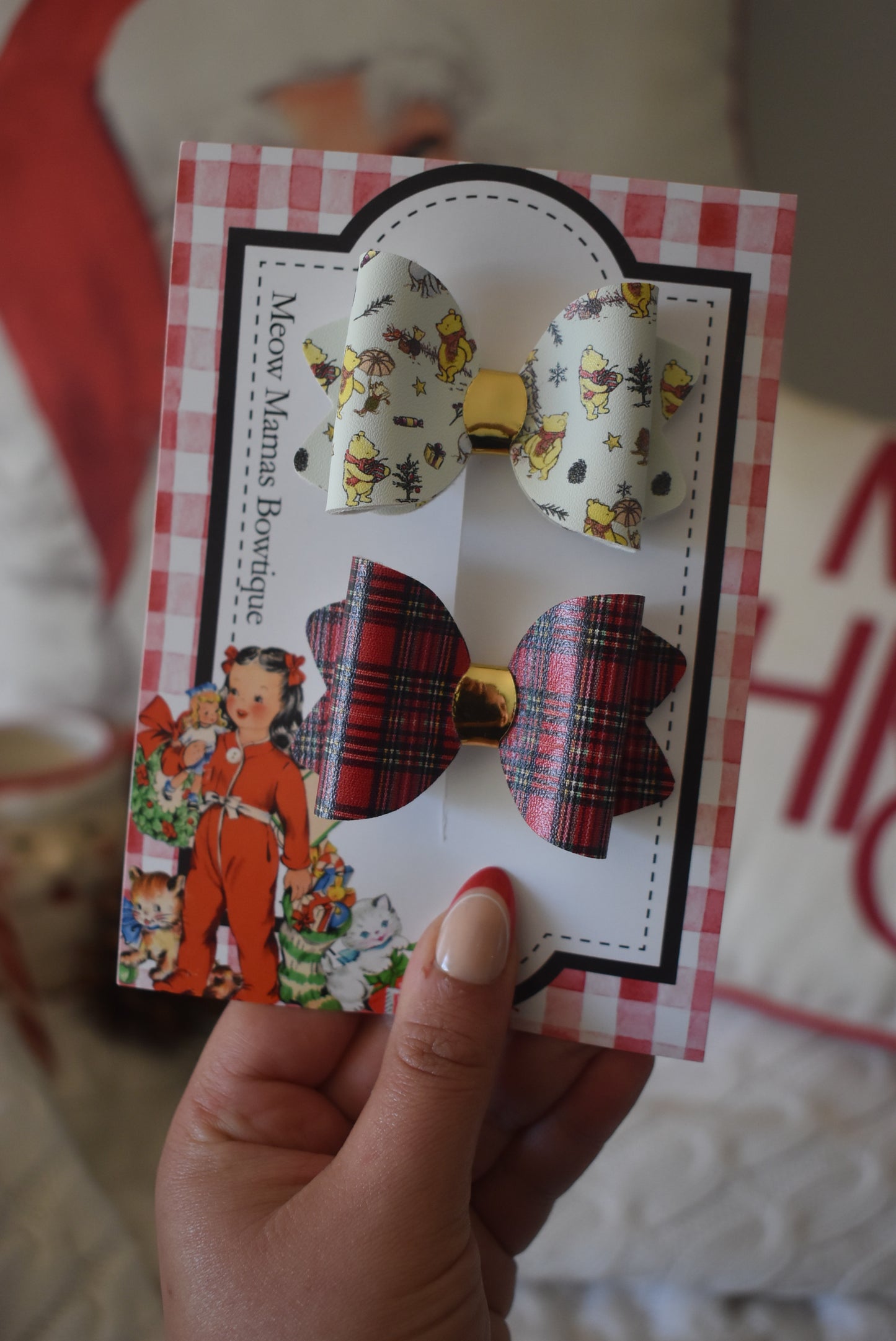 Hundred acre christmas bow set