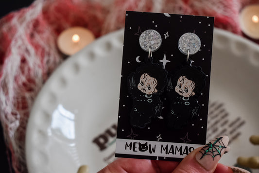 Kewpie Scissorhands Acrylic earrings