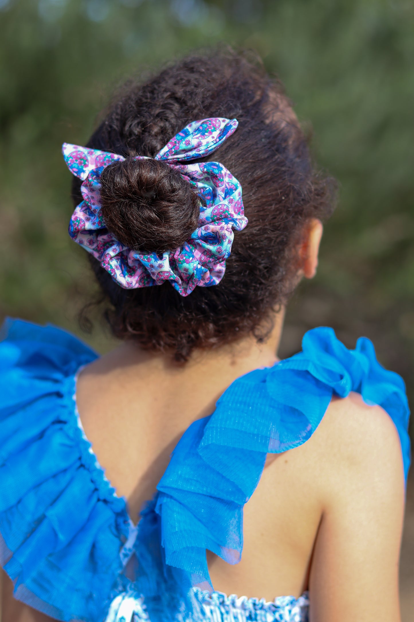 Experimental easter small twist scrunchie