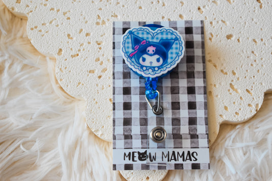 Blue Kuromi Badge reel