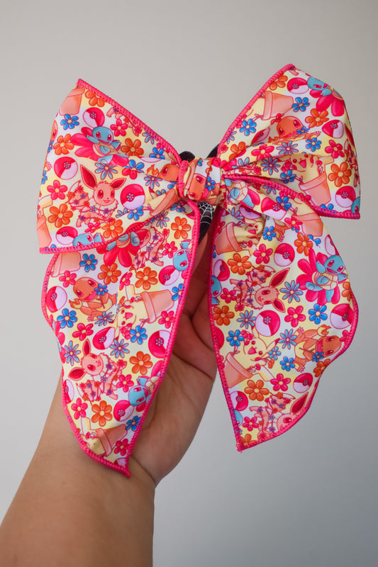 Spring time poke 5 inch hand tied sailor bow