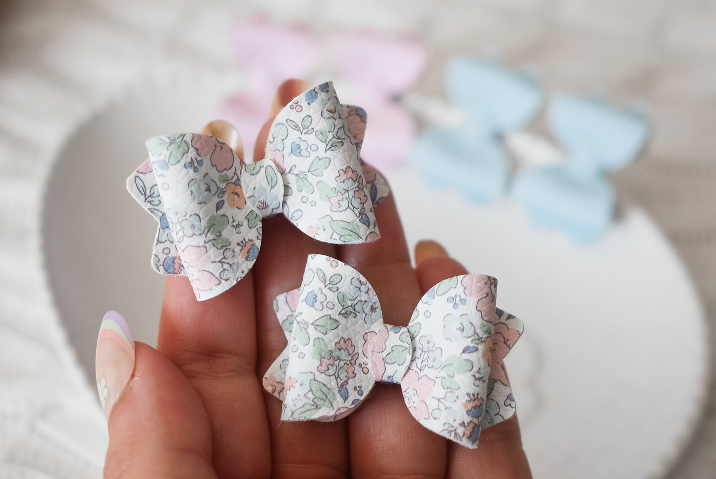 Floral Teeny Tiny pigtail set
