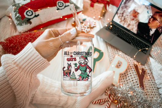 Christmas cat cup