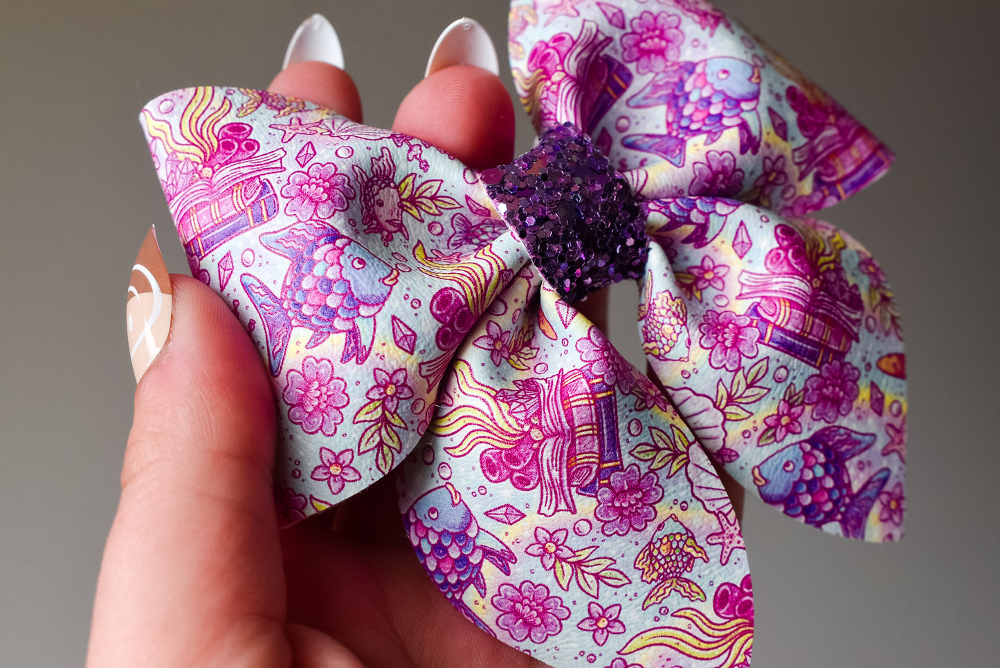 Rainbow fish pastels sailor bow