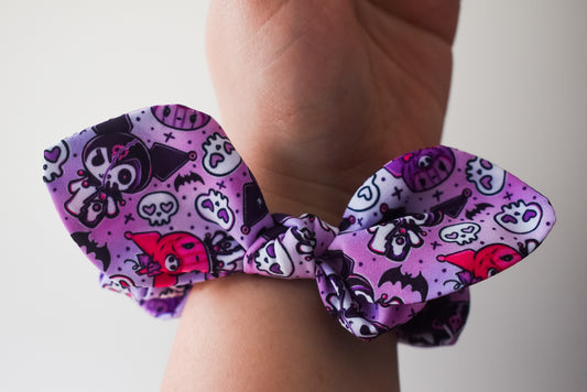 Spooky Kuromi small twist scrunchie