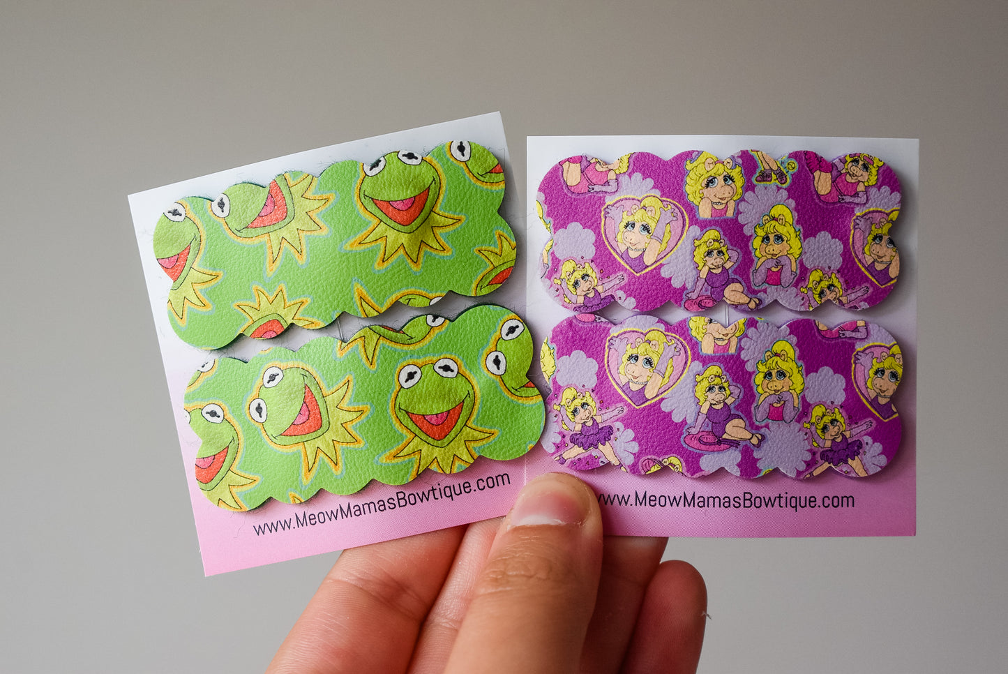 Kermit squiggle snap clip set