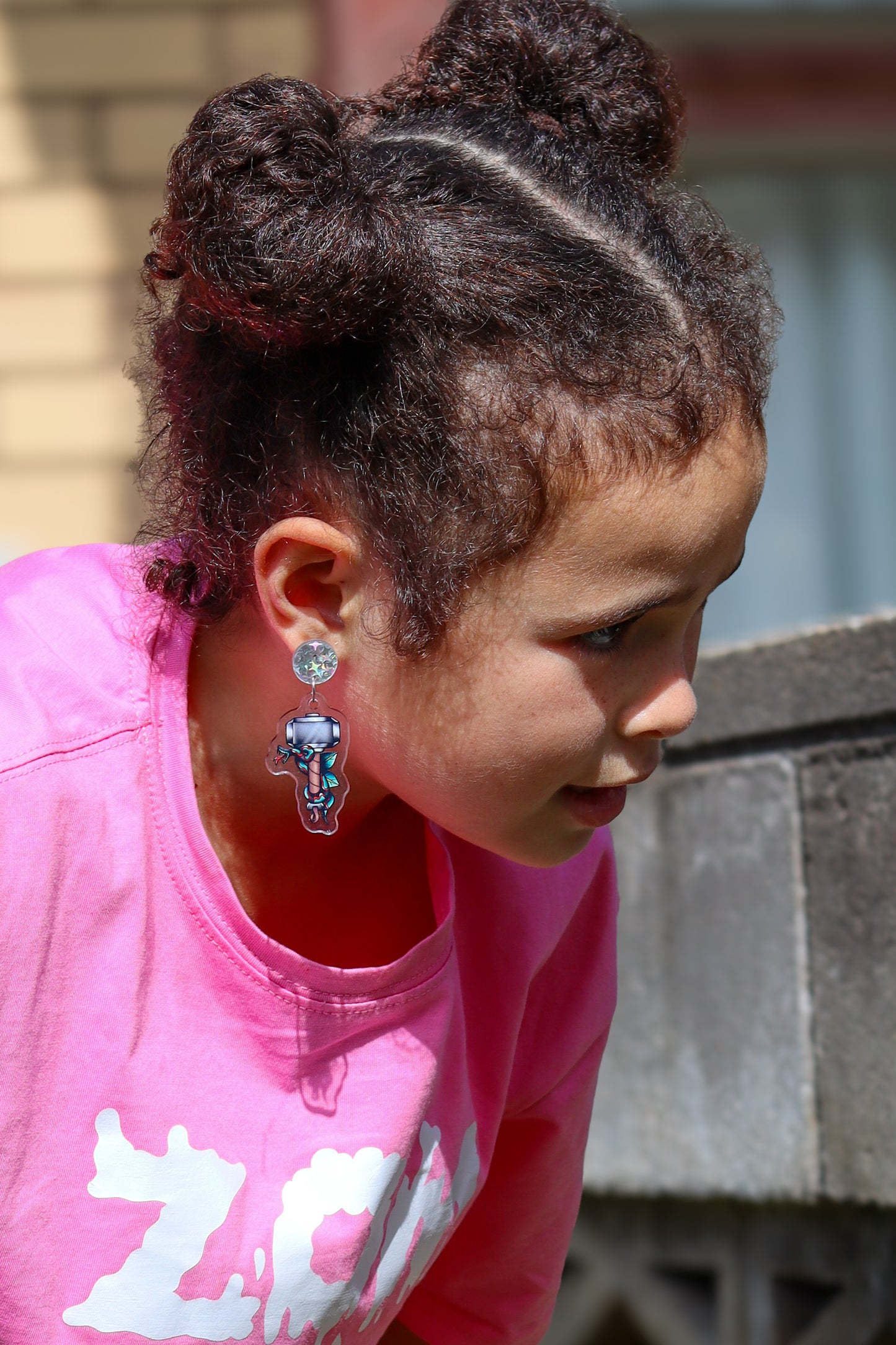 Thor tattoo style Acrylic earrings