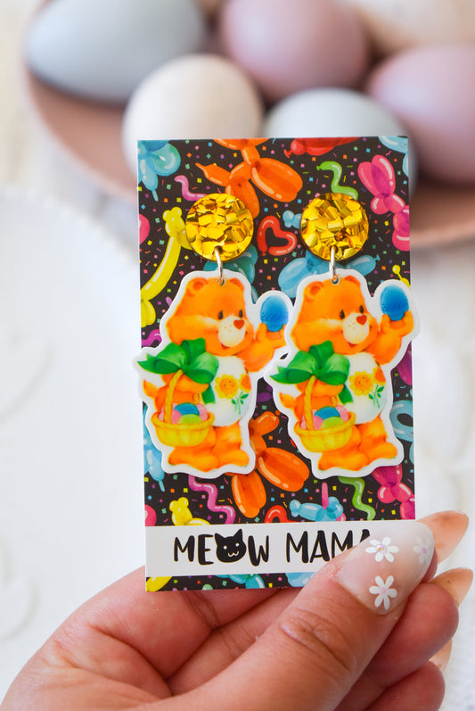 Easter Friend Bear dangle earrings