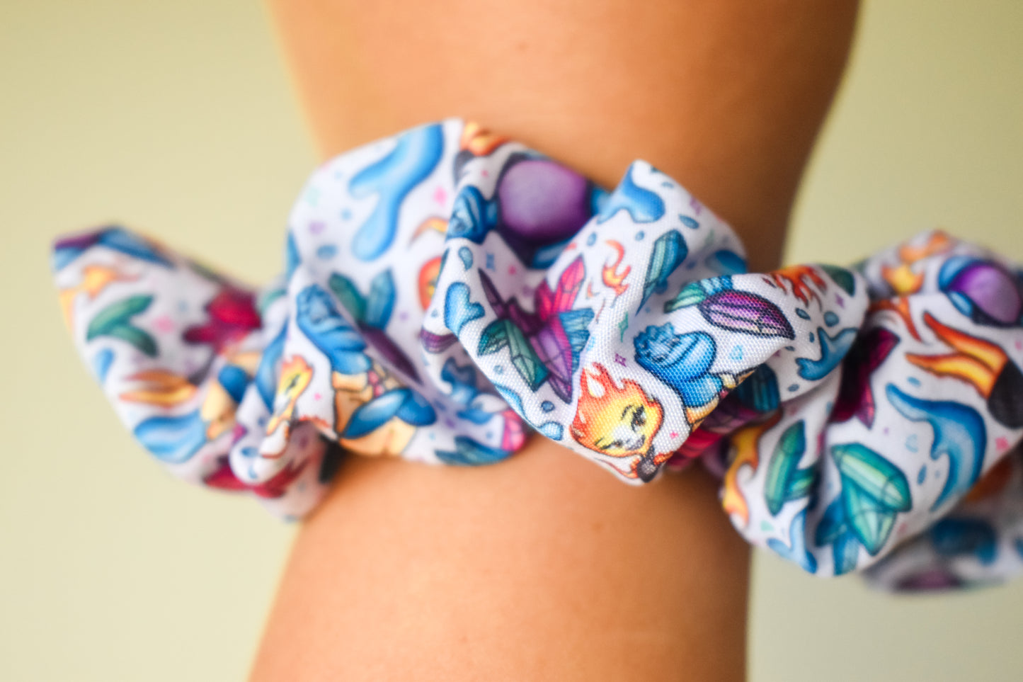 Elemental small twist scrunchie