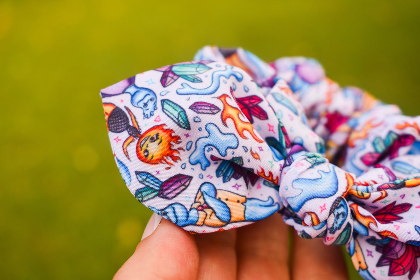 Elemental small twist scrunchie