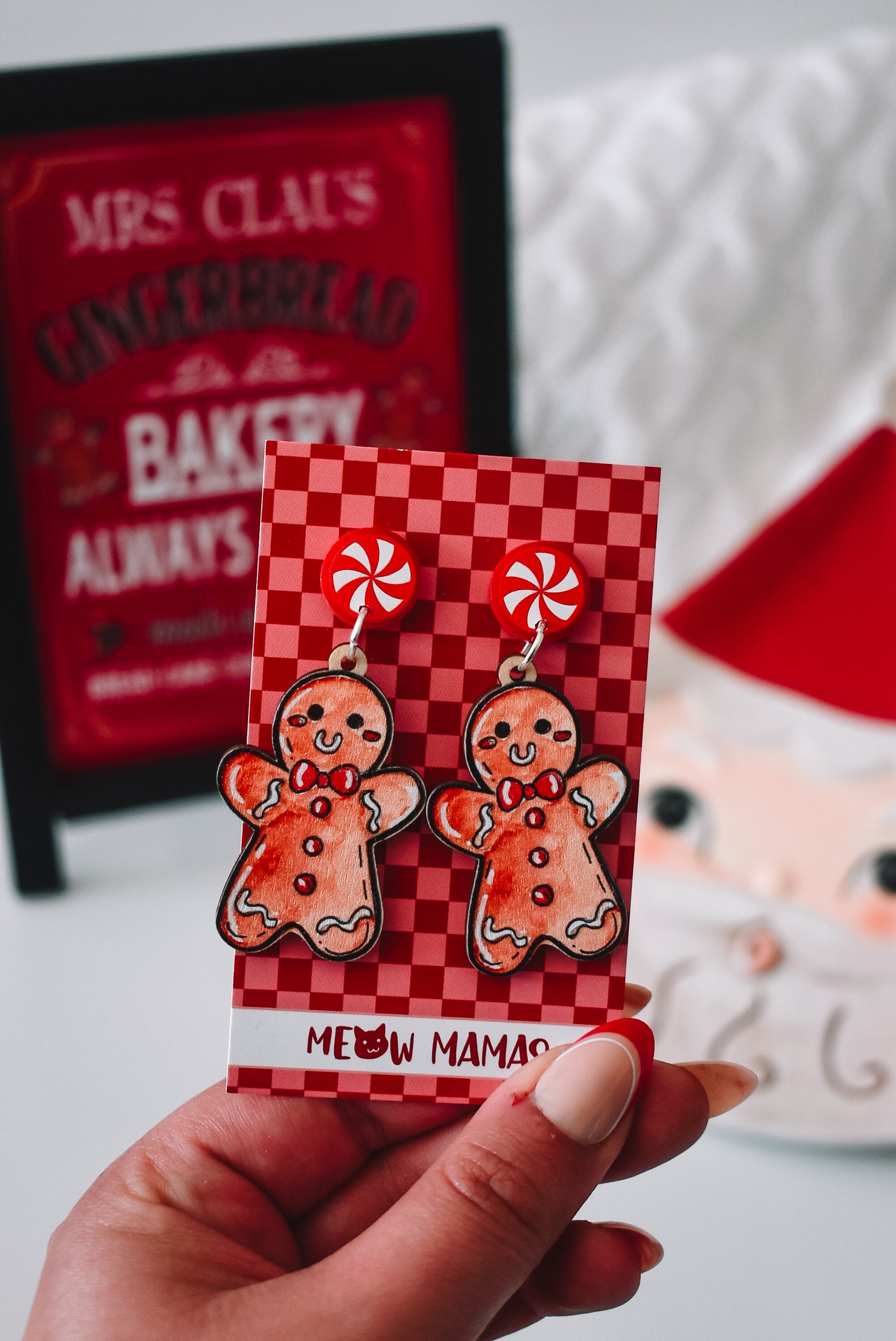 gingerbread wooden dangles