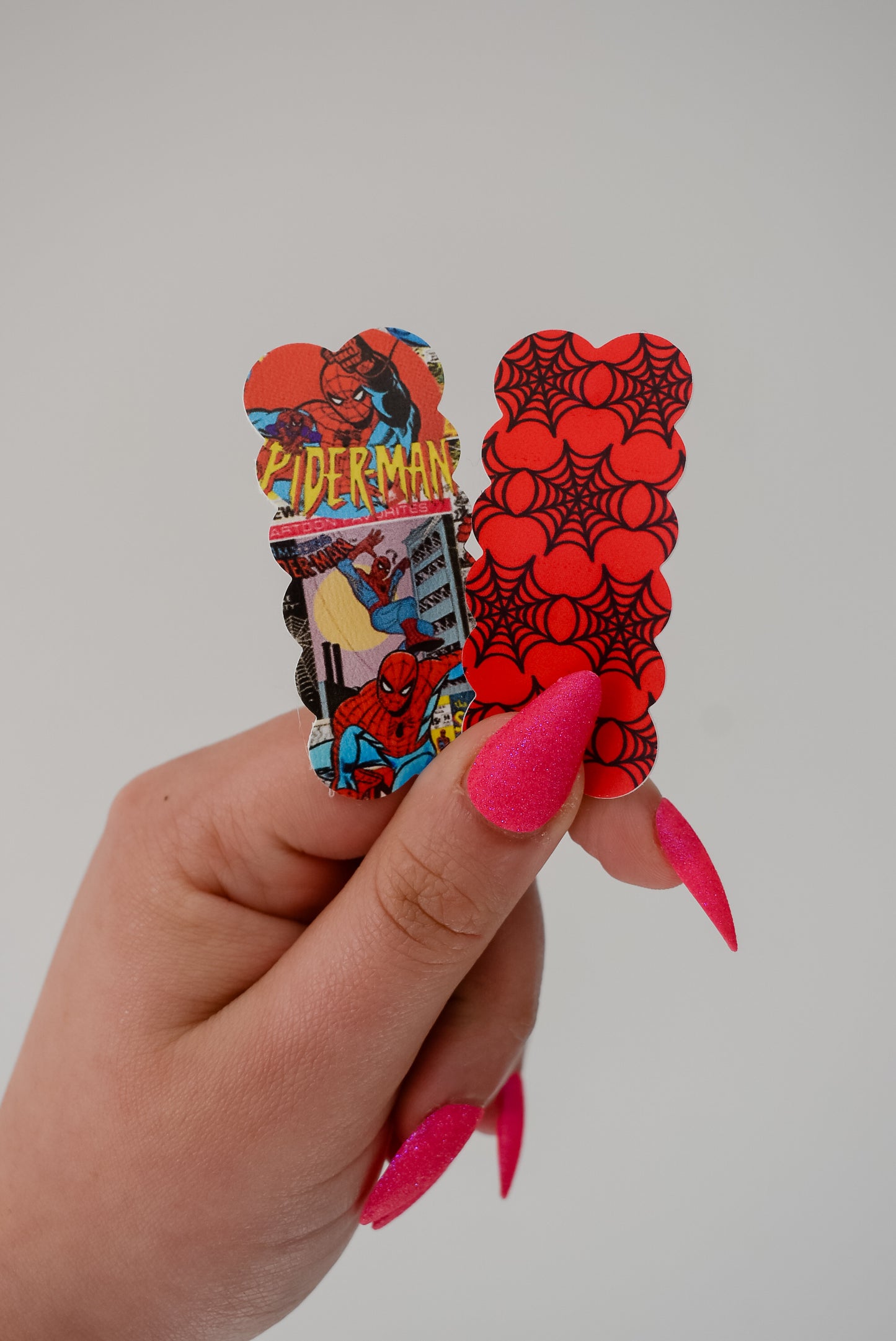 Spider comic snap clip set