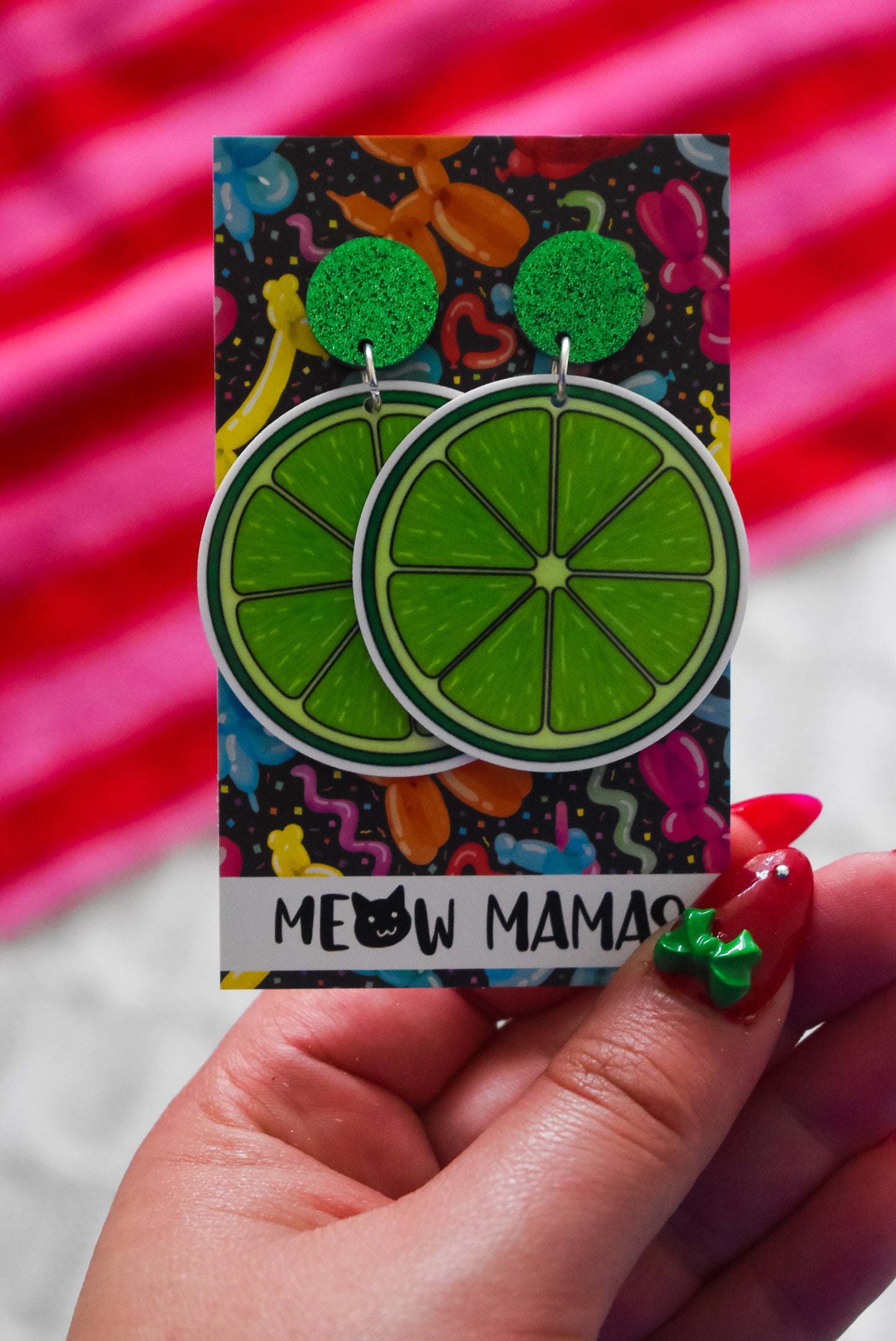 Lime Dangle Earrings