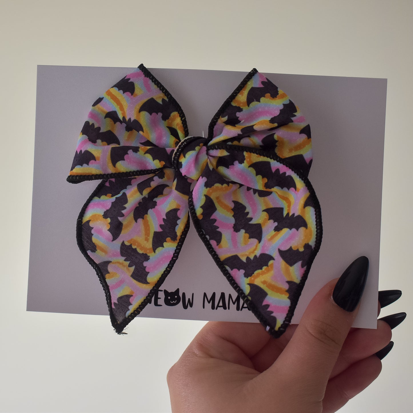 Pastel bats mini whimsical sailor bow
