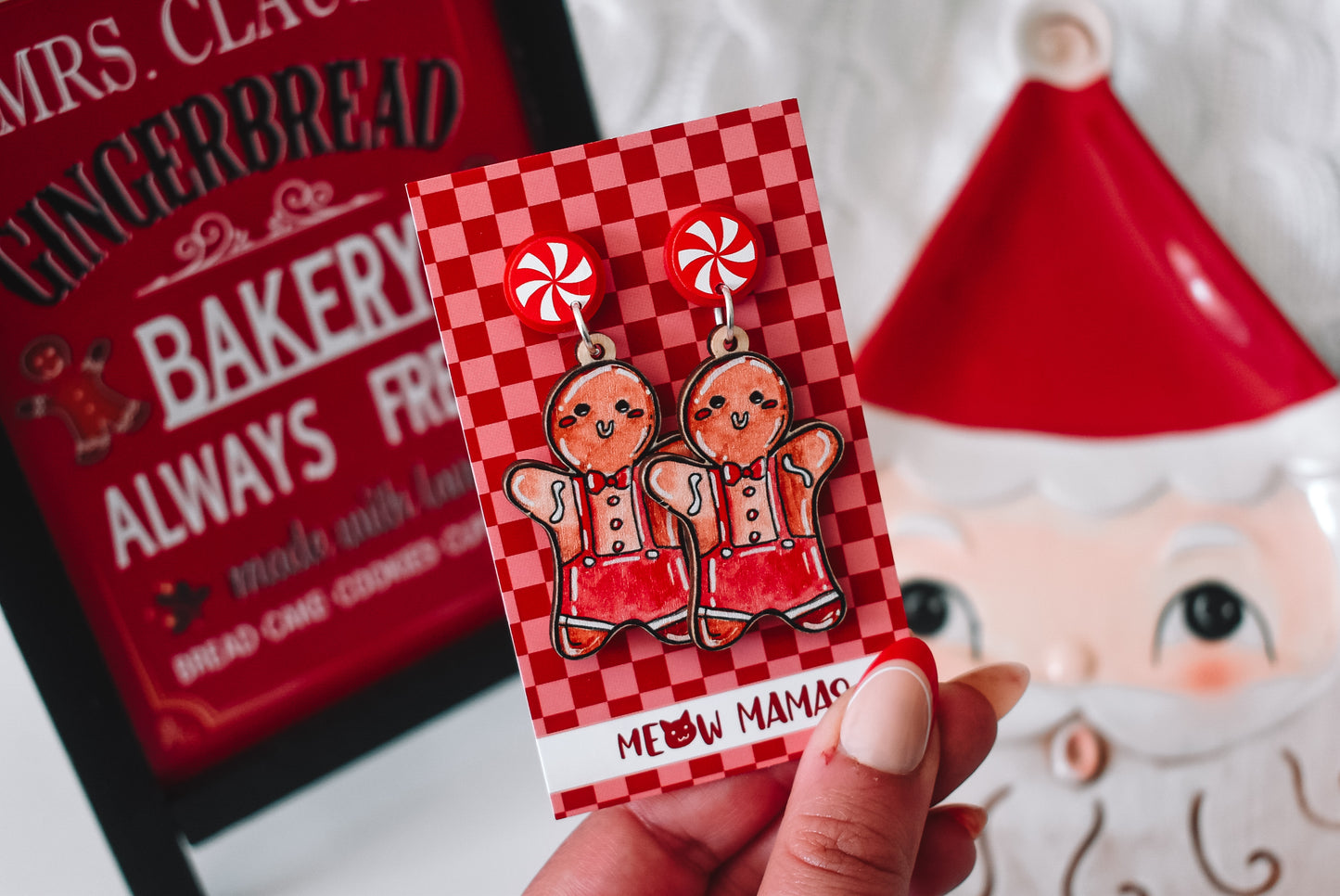 Pantaloon gingerbread wooden dangles