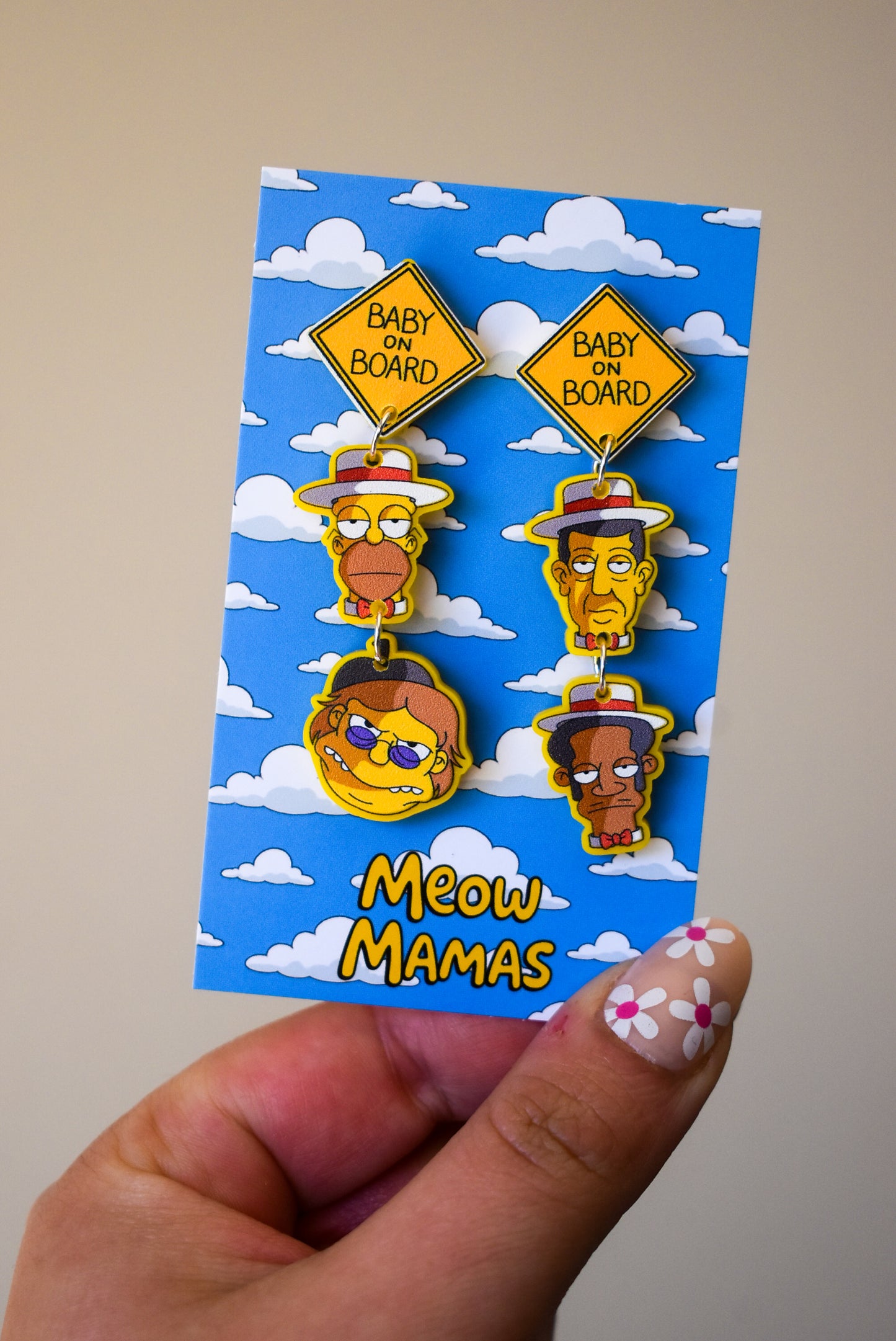 The B sharps dangle earrings