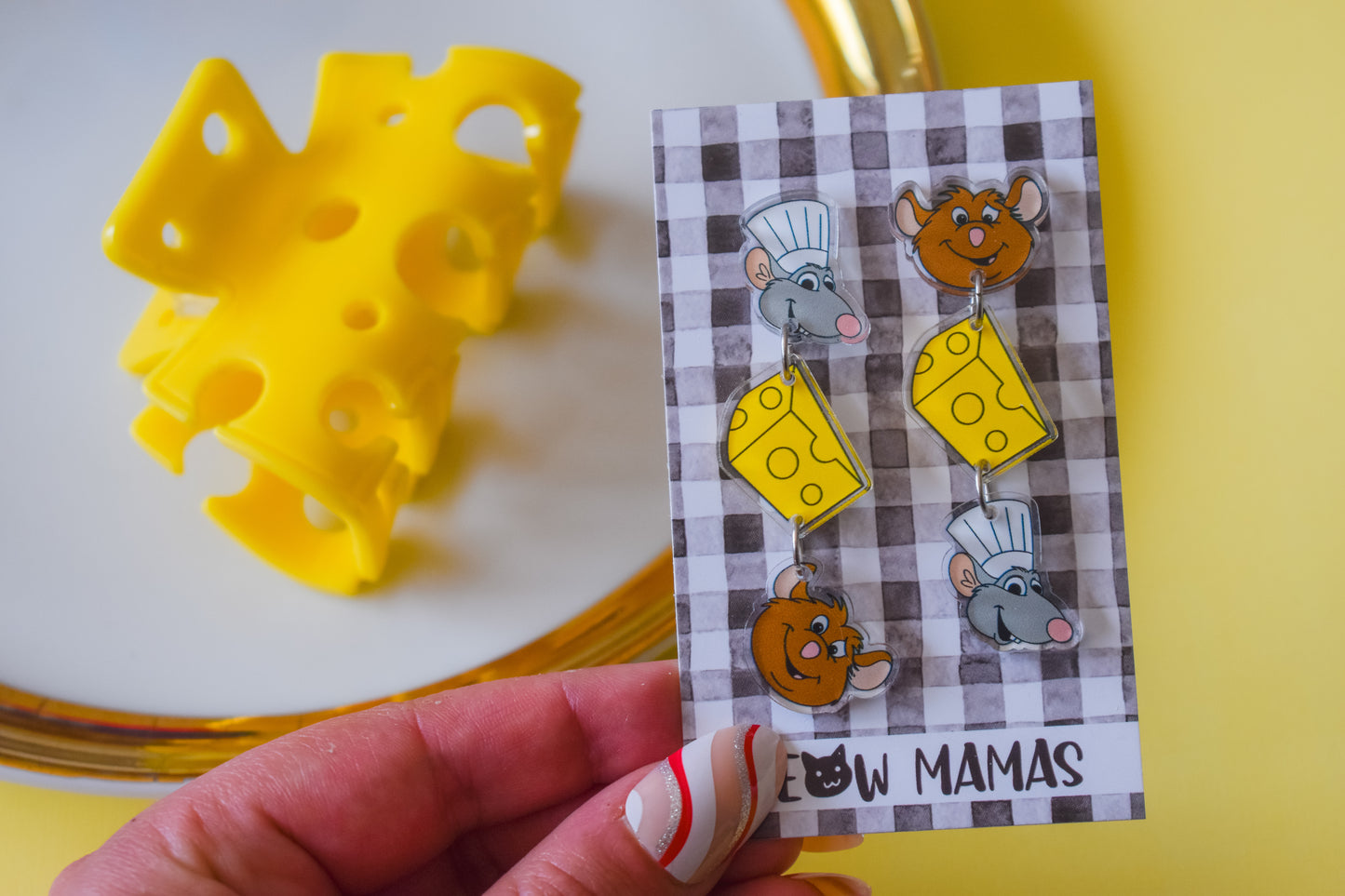 You are what you eat dangle earrings