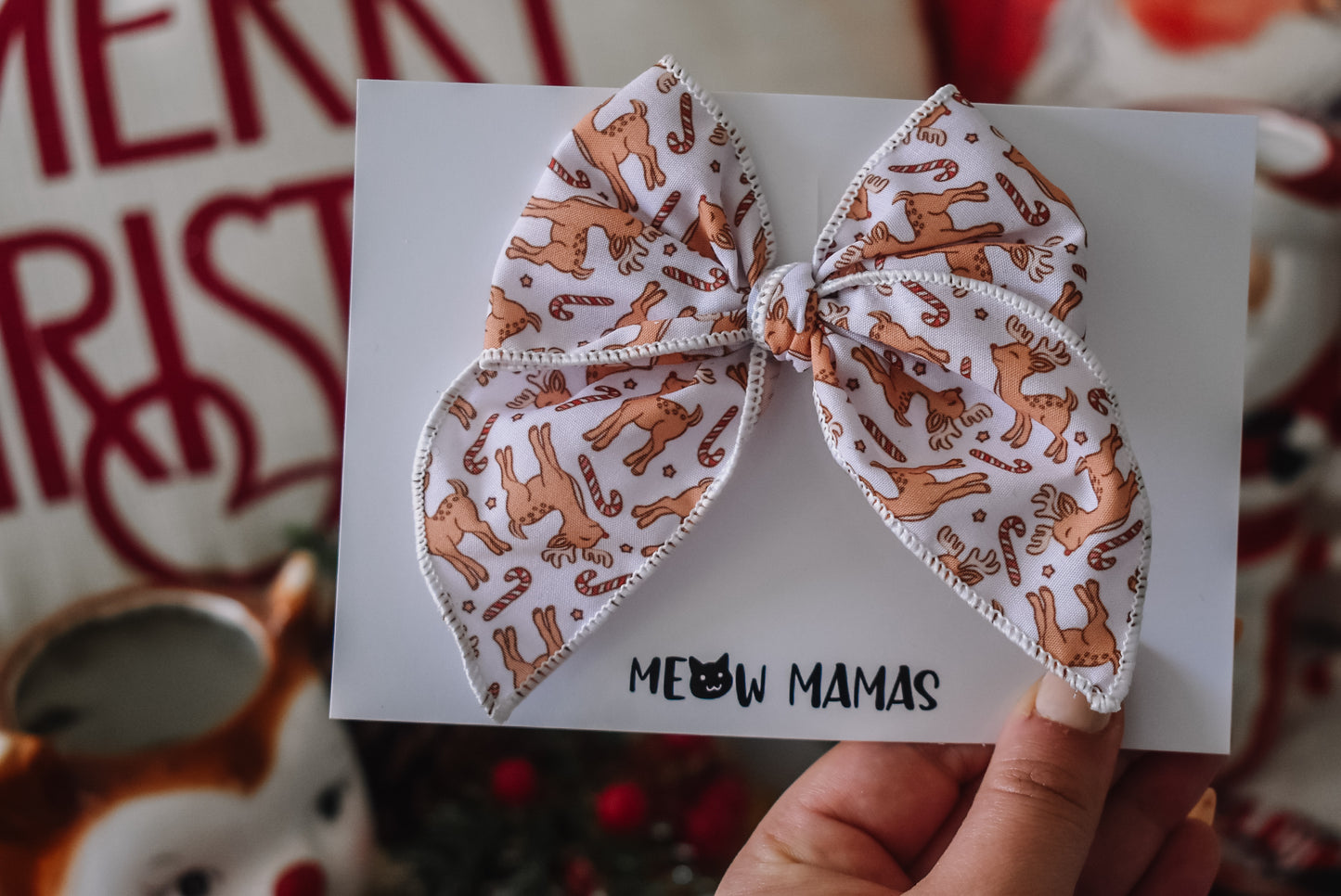 Reindeer mini whimsical sailor bow