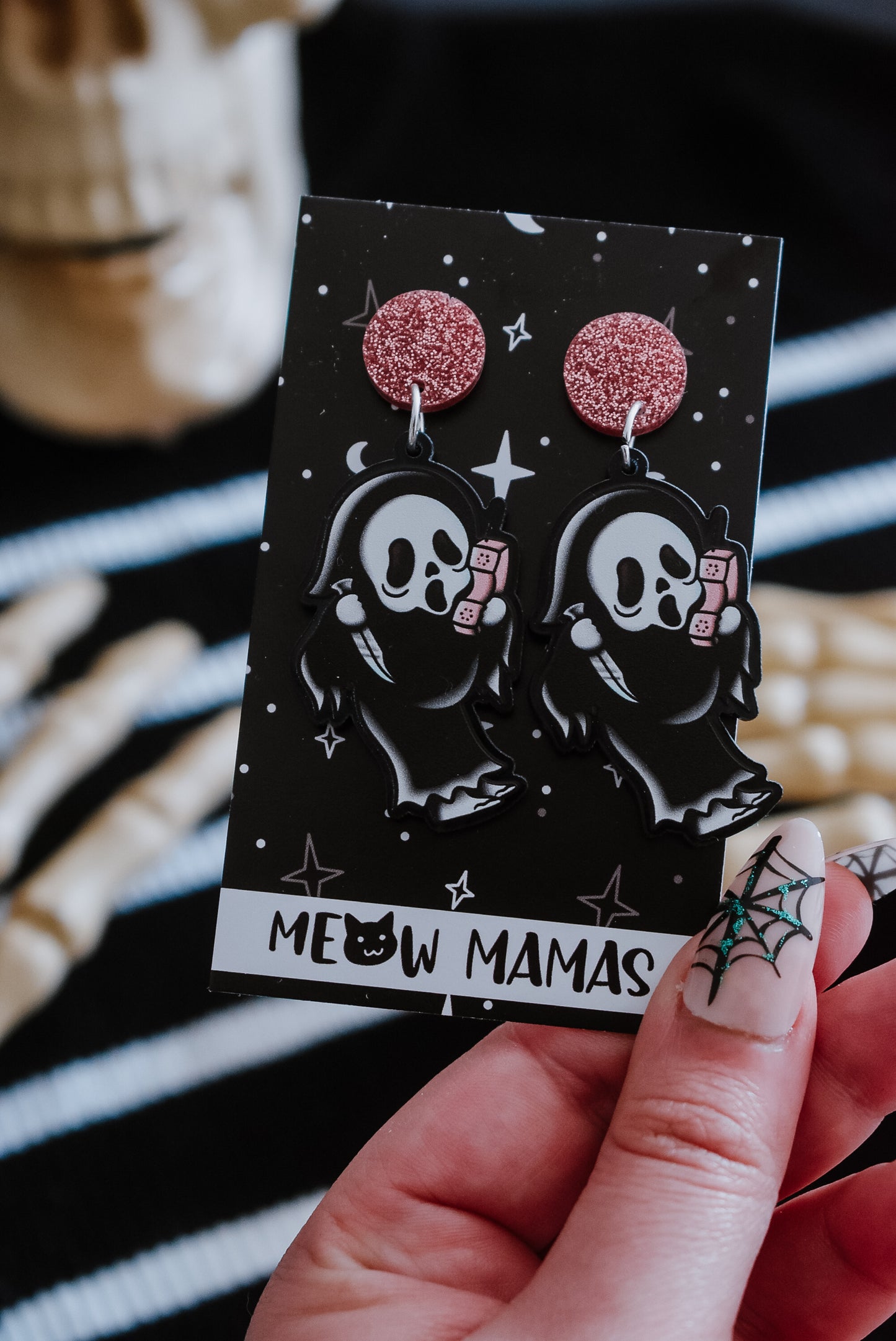 Kewpie ghostface Acrylic earrings