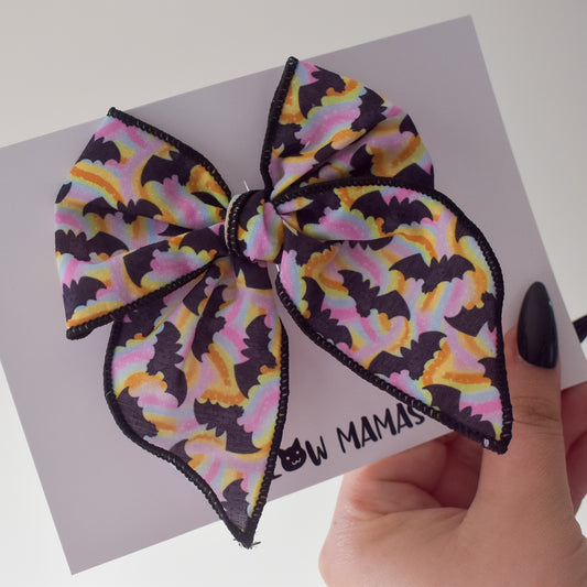 Pastel bats mini whimsical sailor bow