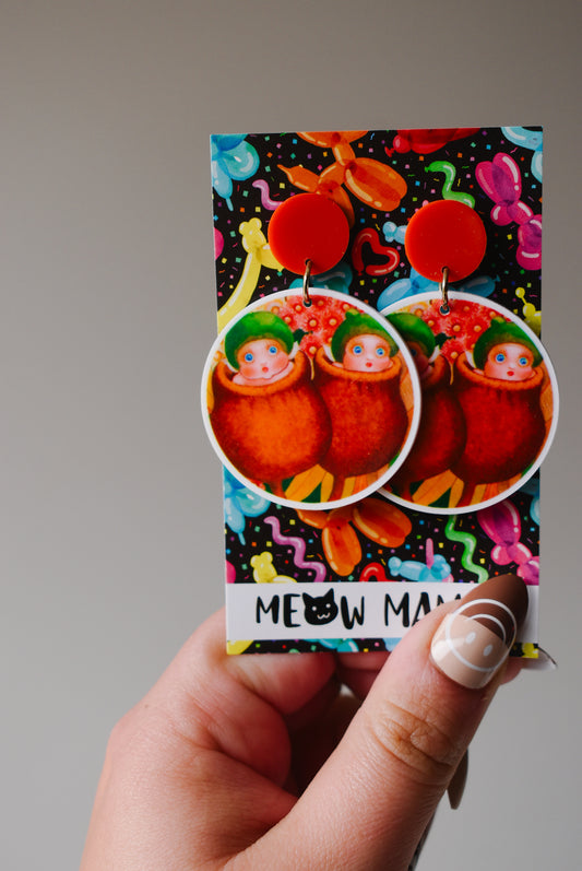 Gumnut dangle earrings