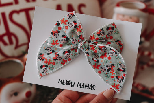 Christmas mouse mini whimsical sailor bow