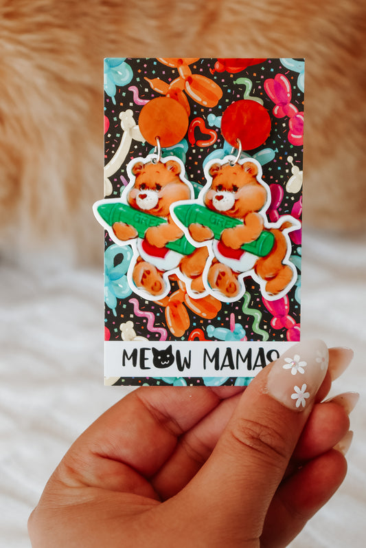 Tender Heart Crayon dangle earrings