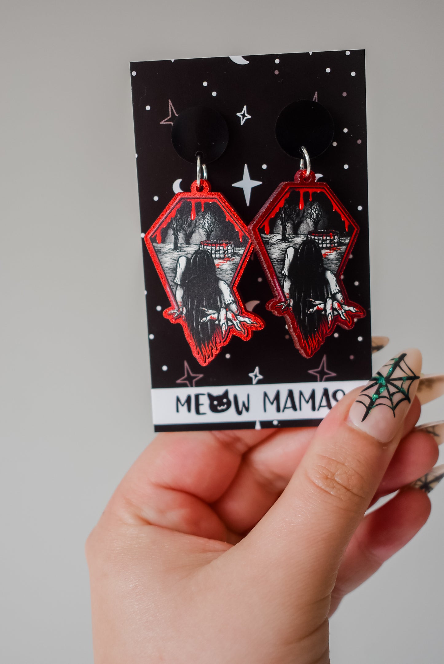 The ring Acrylic earrings