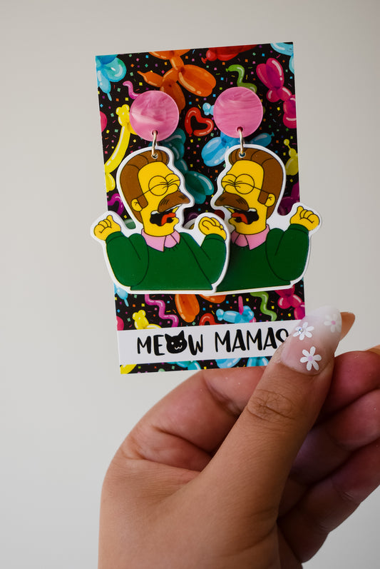 Purple Drapes dangle earrings