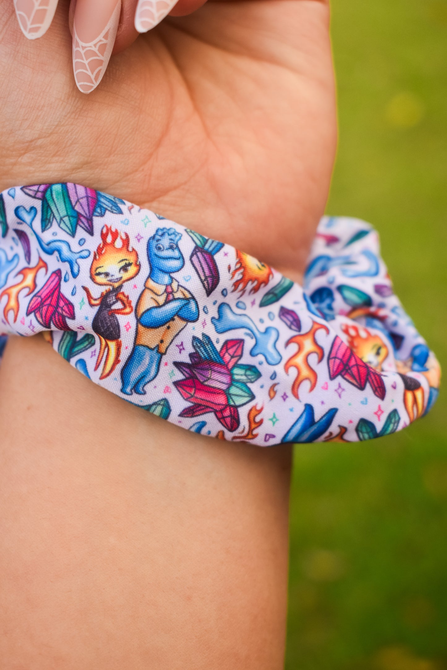 Elemental small twist scrunchie
