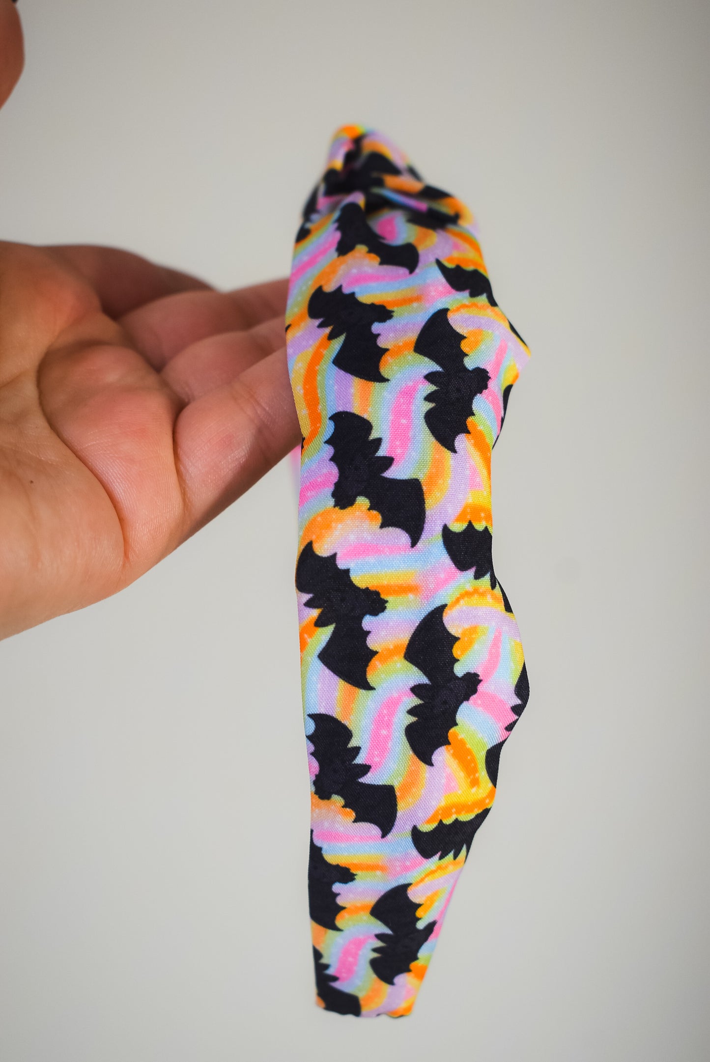 Pastel bats Top Knot hard headband