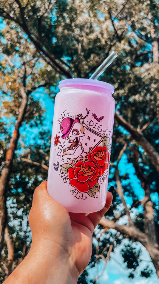 Bonejangles purple glitter cup