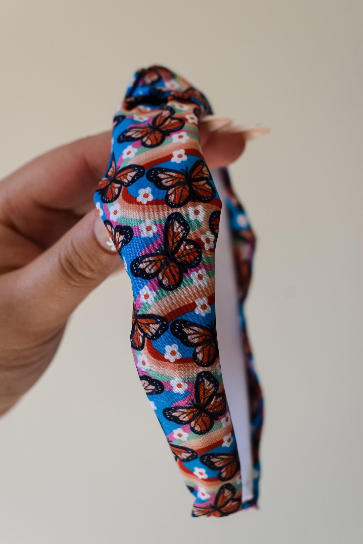 Rainbow Butterflies hard headband
