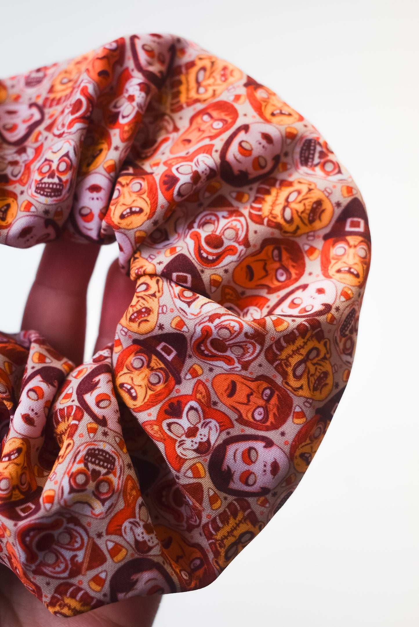 Muted halloween mask scrunchie