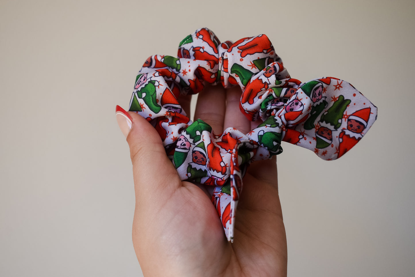 Kewpie elf twist scrunchie