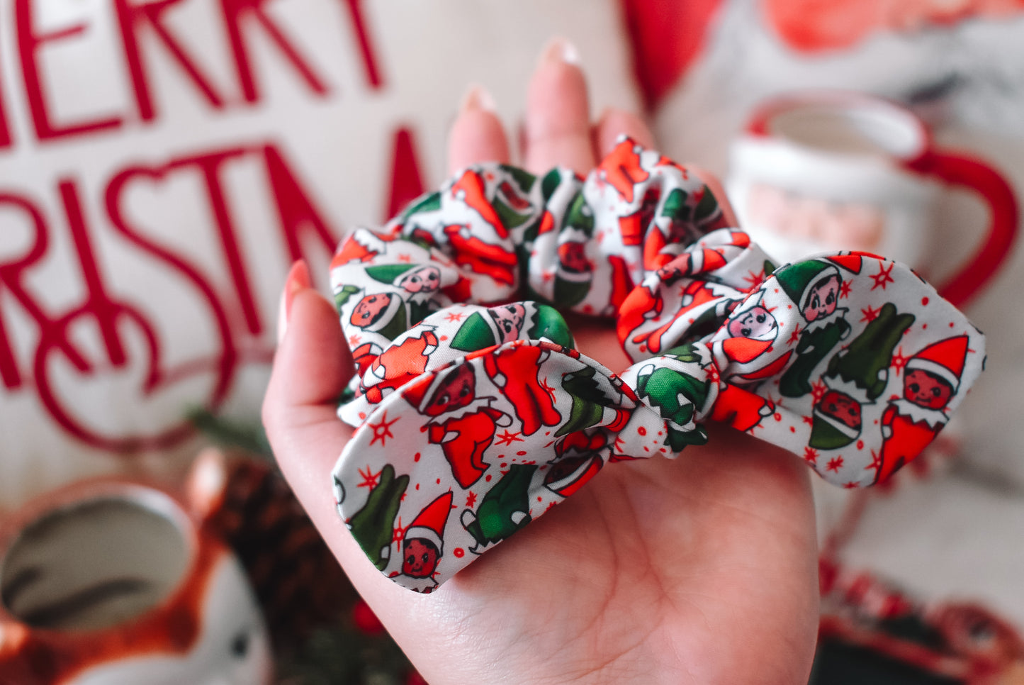 Kewpie elf twist scrunchie