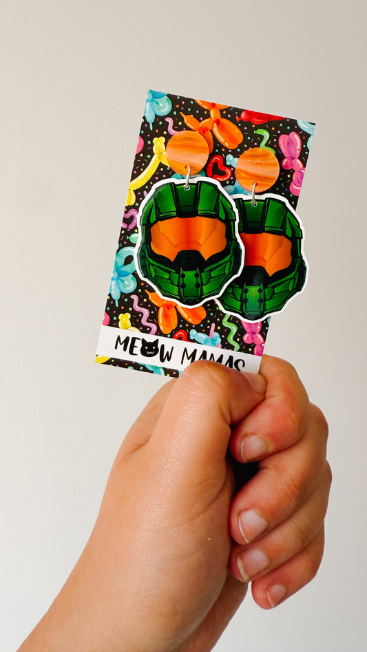 Master Chief dangle earrings