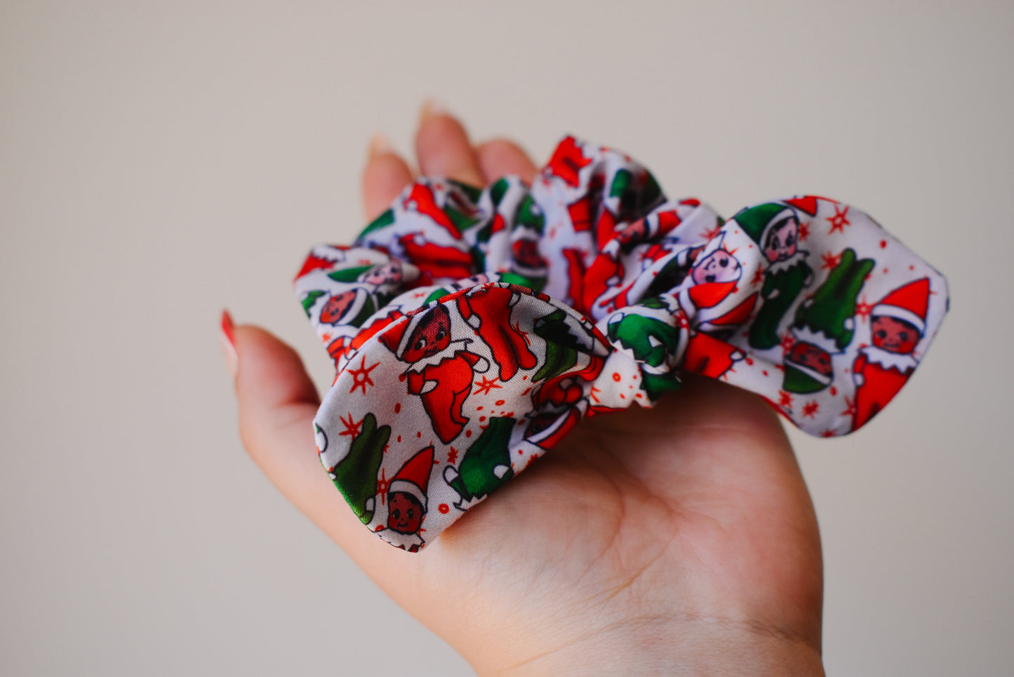 Kewpie elf twist scrunchie