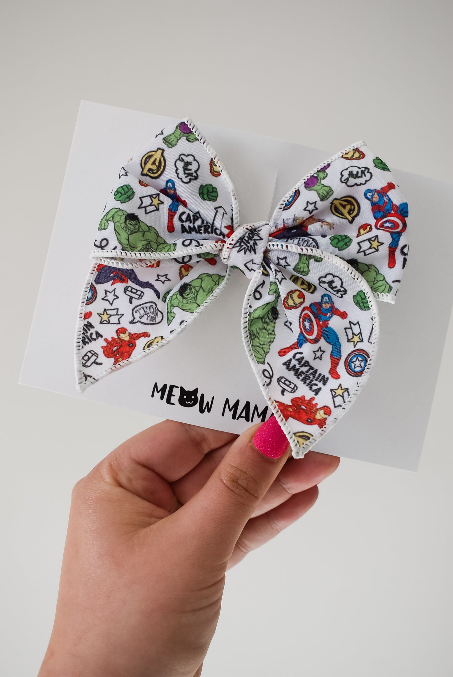Avengers mash up mini whimsical sailor bow