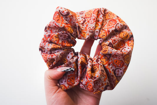 Muted halloween mask scrunchie