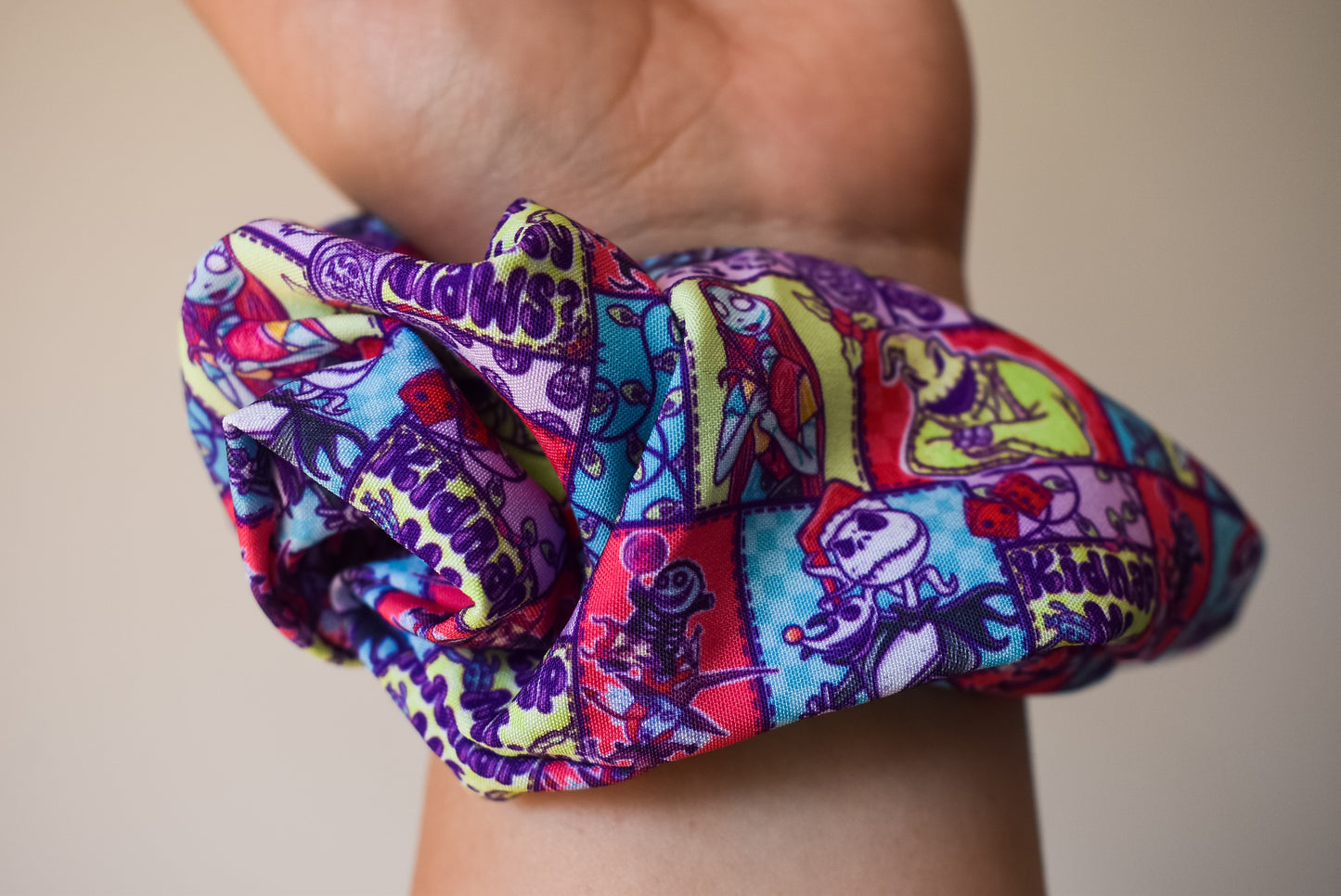 Bright christmas NBC scrunchie