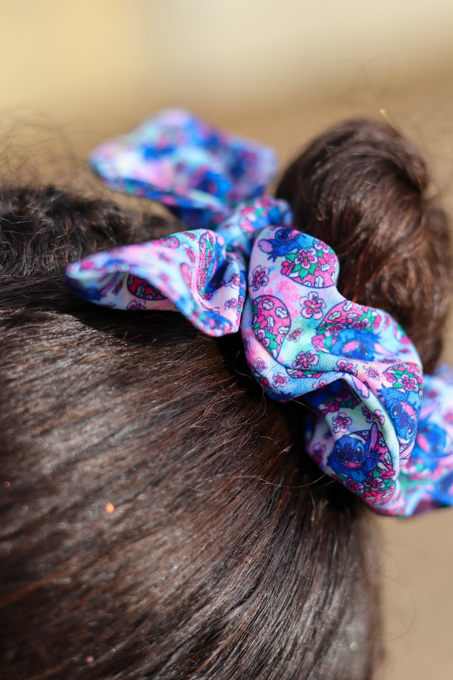 Experimental easter small twist scrunchie