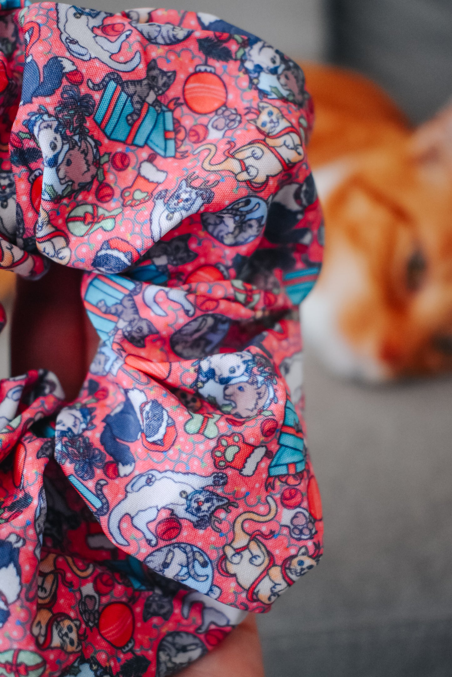 Santa paws scrunchie