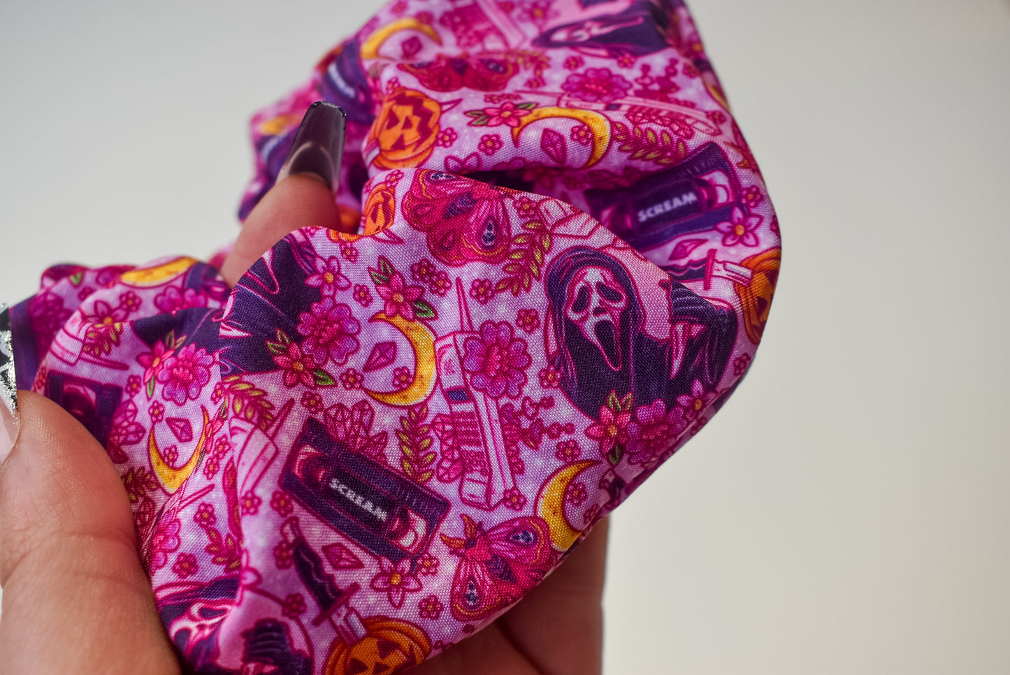 Floral ghostface scrunchies