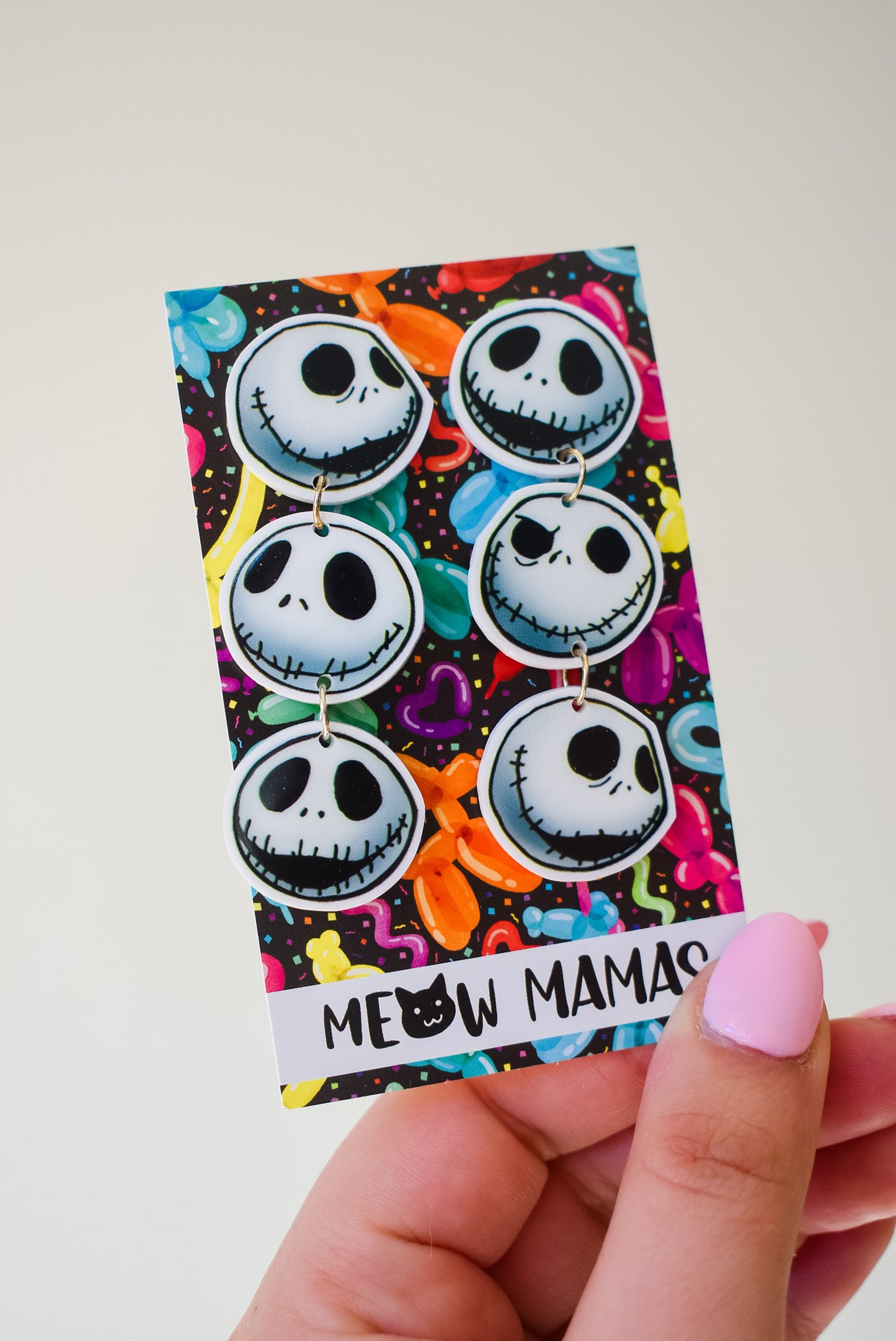 Jack faces dangle earrings